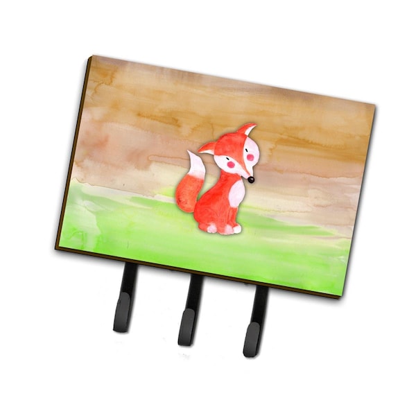 Carolines Treasures Fox Watercolor Leash or Key Holder BB7436TH68 - main